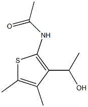 N-(3-(1-hydroxyethyl)-4,5-dimethylthiophen-2-yl)acetamide Struktur