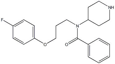 N-(3-(4-fluorophenoxy)propyl)-N-(piperidin-4-yl)benzamide Struktur