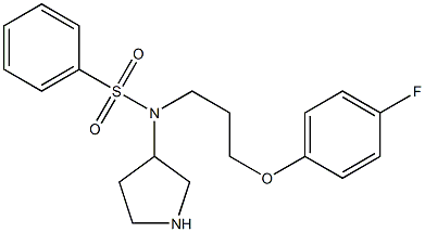 N-(3-(4-fluorophenoxy)propyl)-N-(pyrrolidin-3-yl)benzenesulfonamide Struktur