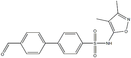 N-(3,4-dimethylisoxazol-5-yl)-4'-formylbiphenyl-4-sulfonamide Struktur