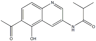 N-(6-acetyl-5-hydroxyquinolin-3-yl)isobutyramide Struktur