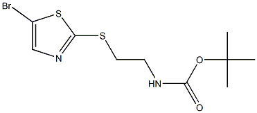 tert-butyl 2-(5-bromothiazol-2-ylthio)ethylcarbamate Struktur