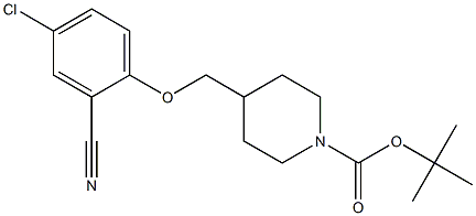 tert-butyl 4-((4-chloro-2-cyanophenoxy)methyl)piperidine-1-carboxylate Struktur