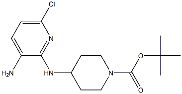 tert-butyl 4-(3-amino-6-chloropyridin-2-ylamino)piperidine-1-carboxylate Struktur