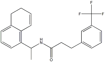 N-(1-(5,6-dihydronaphthalen-1-yl)ethyl)-3-(3-(trifluoromethyl)phenyl)propanamide Structure