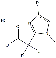 2-(1-methyl-1H-imidazol-2-yl)acetic acid hydrochloride D3 Struktur