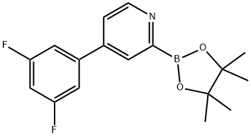 4-(3,5-difluorophenyl)-2-(4,4,5,5-tetramethyl-1,3,2-dioxaborolan-2-yl)pyridine Struktur