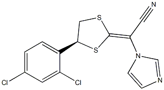 (S,Z)-2-(4-(2,4-dichlorophenyl)-1,3-dithiolan-2-ylidene)-2-(1H-imidazol-1-yl)acetonitrile Struktur