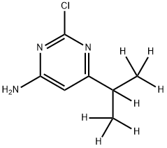 2-Chloro-4-amino-6-(iso-propyl-d7)-pyrimidine Struktur