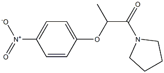 1-[2-(4-nitrophenoxy)propanoyl]pyrrolidine Struktur