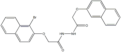 2-[(1-bromo-2-naphthyl)oxy]-N'-[(2-naphthyloxy)acetyl]acetohydrazide Struktur