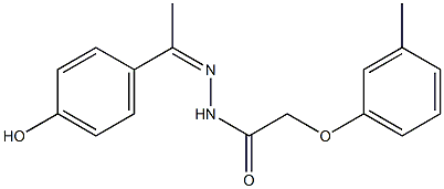 N'-[1-(4-hydroxyphenyl)ethylidene]-2-(3-methylphenoxy)acetohydrazide Struktur