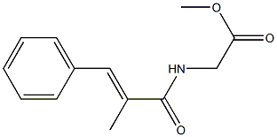 (E)-methyl 2-(2-methyl-3-phenylacrylamido)acetate Struktur