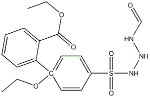 ethyl 4-(2-((4-ethoxyphenyl)sulfonyl)hydrazinecarboxamido)benzoate Struktur