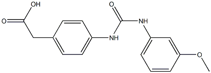 2-(4-(3-(3-methoxyphenyl)ureido)phenyl)acetic acid Struktur