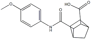 3-((4-methoxyphenyl)carbamoyl)bicyclo[2.2.1]heptane-2-carboxylic acid Struktur