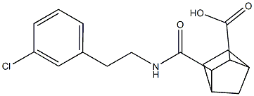 3-((3-chlorophenethyl)carbamoyl)bicyclo[2.2.1]heptane-2-carboxylic acid Struktur