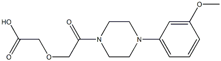 2-(2-(4-(3-methoxyphenyl)piperazin-1-yl)-2-oxoethoxy)acetic acid Struktur