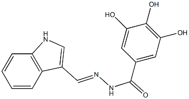 (E)-N'-((1H-indol-3-yl)methylene)-3,4,5-trihydroxybenzohydrazide Struktur