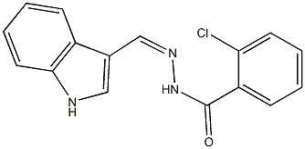 (Z)-N'-((1H-indol-3-yl)methylene)-2-chlorobenzohydrazide Struktur