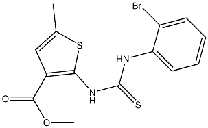 methyl 2-(3-(2-bromophenyl)thioureido)-5-methylthiophene-3-carboxylate Struktur