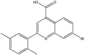 7-bromo-2-(2,5-dimethylphenyl)quinoline-4-carboxylic acid Struktur