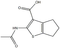 2-acetamido-5,6-dihydro-4H-cyclopenta[b]thiophene-3-carboxylic acid Struktur