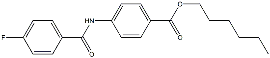 hexyl 4-(4-fluorobenzamido)benzoate Struktur