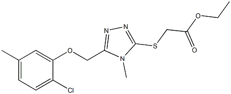 ethyl 2-((5-((2-chloro-5-methylphenoxy)methyl)-4-methyl-4H-1,2,4-triazol-3-yl)thio)acetate Struktur