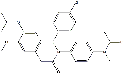 N-(4-(1-(4-chlorophenyl)-7-isopropoxy-6-methoxy-3-oxo-3,4-dihydroisoquinolin-2(1H)-yl)phenyl)-N-methylacetamide Struktur