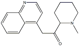 1-(1-methylpiperidin-2-yl)-2-(quinolin-4-yl)ethanone Struktur