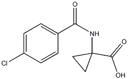 1-(4-chlorobenzamido)cyclopropanecarboxylic acid Struktur