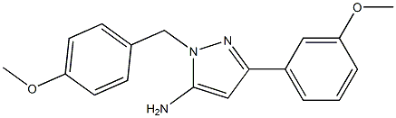 1-(4-methoxybenzyl)-3-(3-methoxyphenyl)-1H-pyrazol-5-amine Struktur