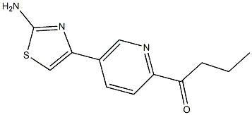 1-(5-(2-aminothiazol-4-yl)pyridin-2-yl)butan-1-one Struktur