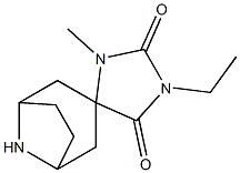 1'-ethyl-3'-methyl-8-azaspiro[bicyclo[3.2.1]octane-3,4'-imidazolidine]-2',5'-dione Struktur