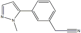 2-(3-(1-methyl-1H-pyrazol-5-yl)phenyl)acetonitrile Struktur