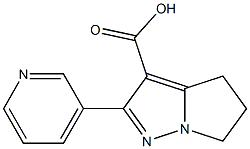 2-(pyridin-3-yl)-5,6-dihydro-4H-pyrrolo[1,2-b]pyrazole-3-carboxylic acid Struktur