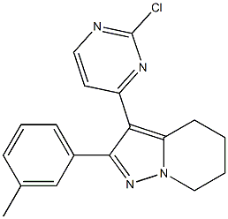 3-(2-chloropyrimidin-4-yl)-2-m-tolyl-4,5,6,7-tetrahydropyrazolo[1,5-a]pyridine Struktur