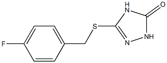 3-(4-fluorobenzylthio)-1H-1,2,4-triazol-5(4H)-one Struktur