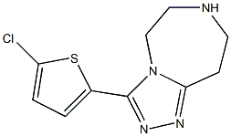 3-(5-chlorothiophen-2-yl)-6,7,8,9-tetrahydro-5H-[1,2,4]triazolo[4,3-d][1,4]diazepine Struktur