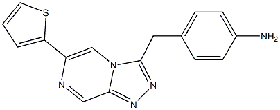 4-((6-(thiophen-2-yl)-[1,2,4]triazolo[4,3-a]pyrazin-3-yl)methyl)aniline Struktur