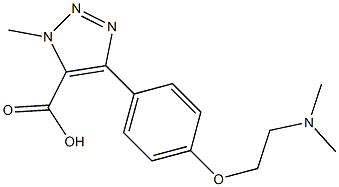 4-(4-(2-(dimethylamino)ethoxy)phenyl)-1-methyl-1H-1,2,3-triazole-5-carboxylic acid Struktur