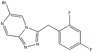 6-bromo-3-(2,4-difluorobenzyl)-[1,2,4]triazolo[4,3-a]pyrazine Struktur