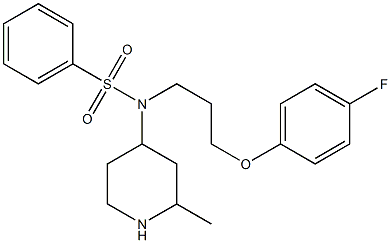 N-(3-(4-fluorophenoxy)propyl)-N-(2-methylpiperidin-4-yl)benzenesulfonamide Struktur