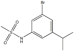 N-(3-bromo-5-isopropylphenyl)methanesulfonamide Struktur