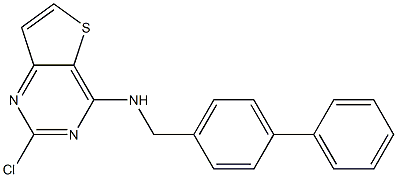 N-(biphenyl-4-ylmethyl)-2-chlorothieno[3,2-d]pyrimidin-4-amine Struktur