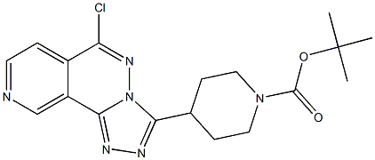 tert-butyl 4-(6-chloropyrido[3,4-d][1,2,4]triazolo[4,3-b]pyridazin-3-yl)piperidine-1-carboxylate Struktur