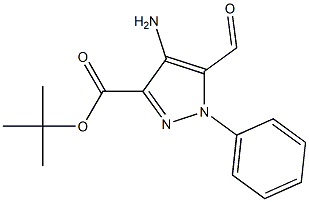 tert-butyl 4-amino-5-formyl-1-phenyl-1H-pyrazole-3-carboxylate Struktur