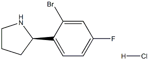 (2R)-2-(2-BROMO-4-FLUOROPHENYL)PYRROLIDINE HYDROCHLORIDE Struktur