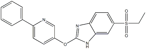 6-(ethylsulfonyl)-2-(6-phenylpyridin-3-yloxy)-1H-benzo[d]imidazole Struktur